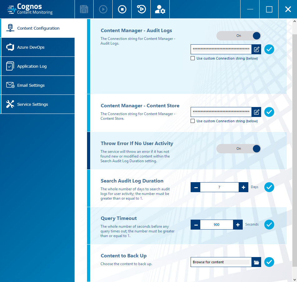 Cognos Content Monitoring Application Demo image 1