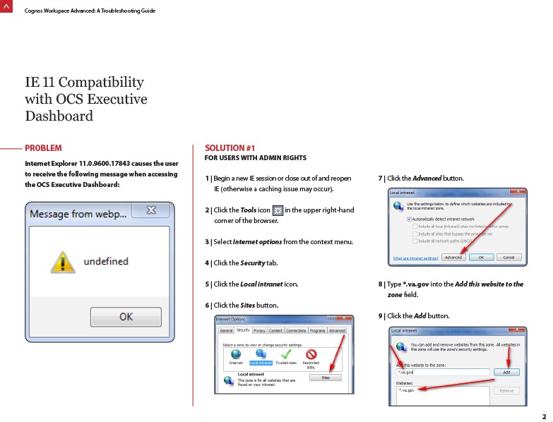 Cognos Workspace Advanced Troubleshooting Guide demo image 1 in carousel