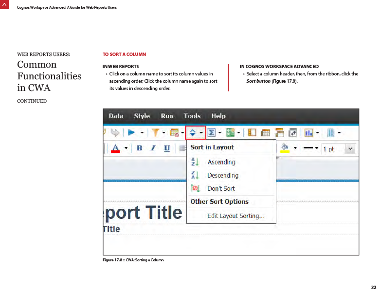 Cognos Workspace Advanced Guide for IBM Web Reports Users demo image 5 in carousel